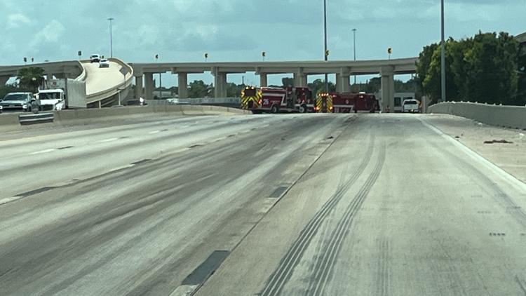 Hazmat spill has South Loop eastbound shut down at Broad Street