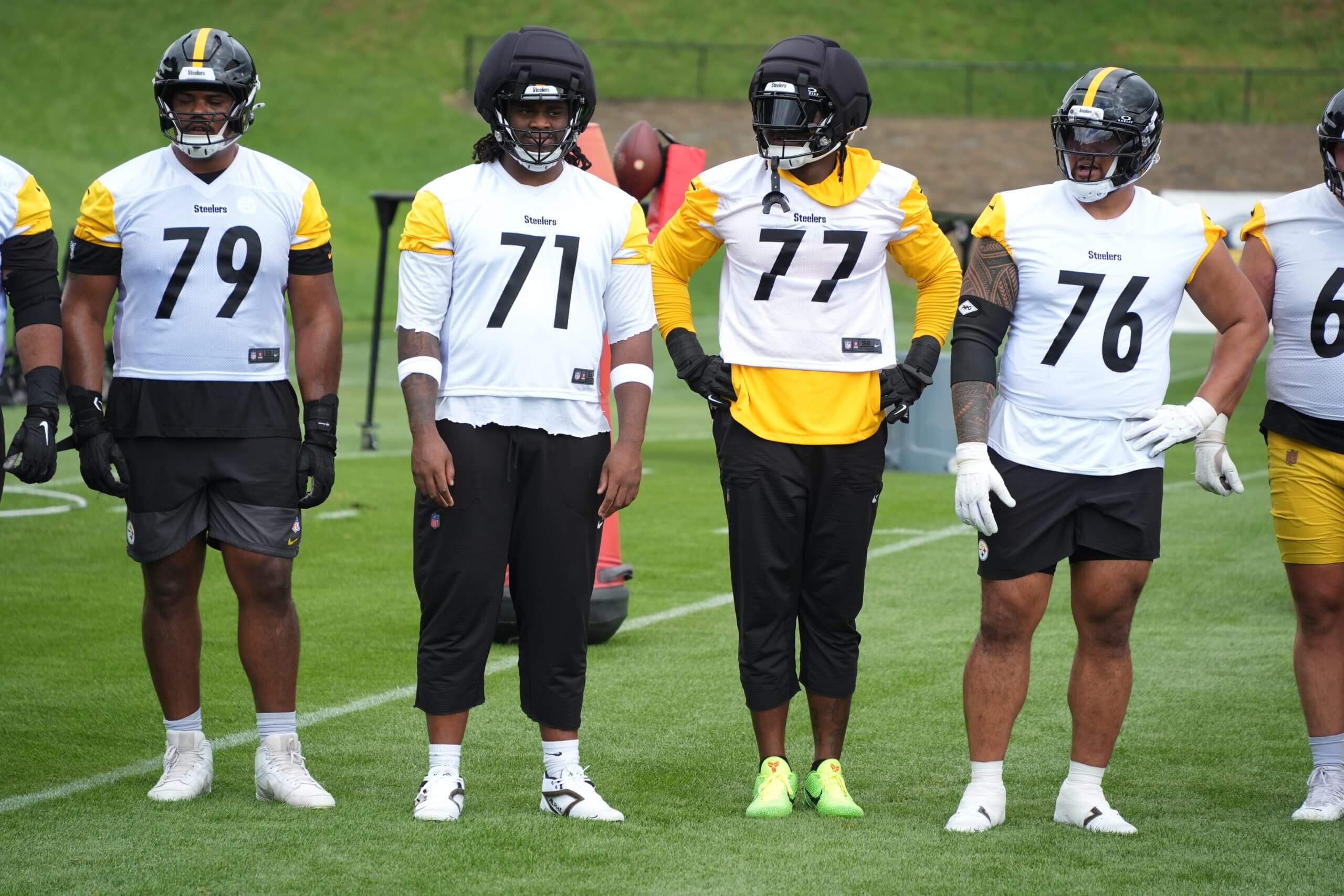 A first-round pick injured, a former-first rounder struggles, and the Steelers O-line is in flux