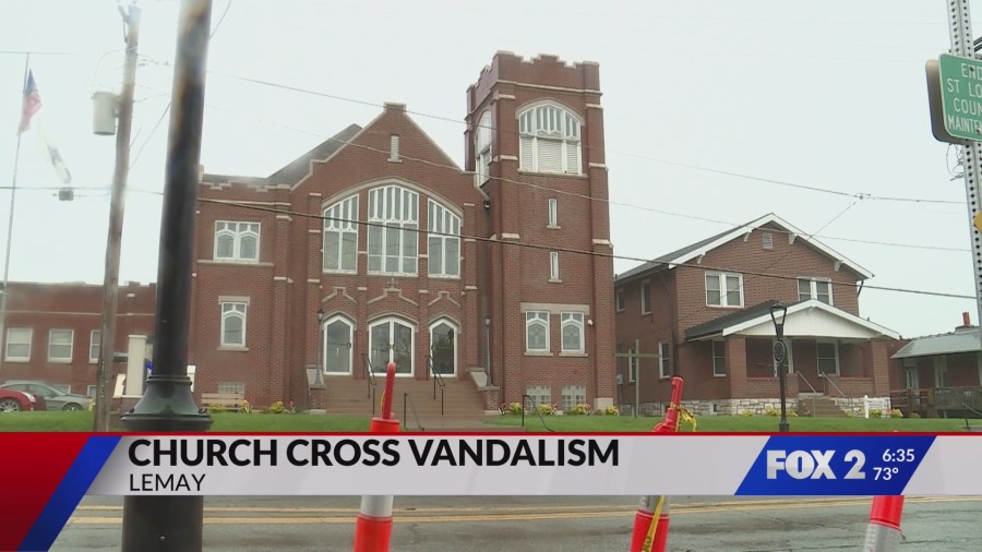 New cross rises after vandal destroyed cross outside Gethsemane Lutheran Church
