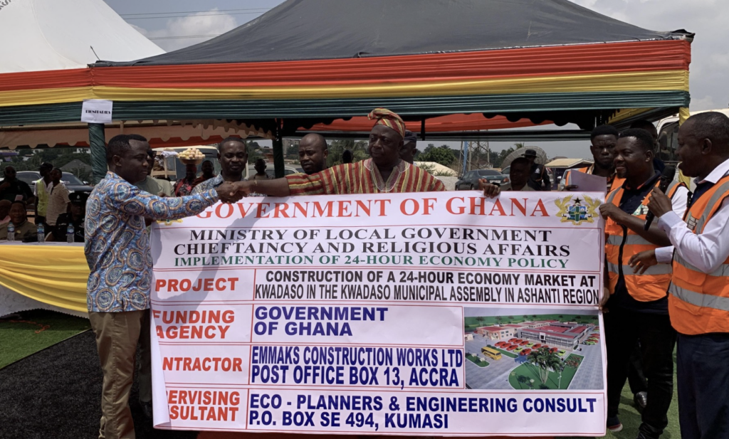Kwadaso MCE cuts sod for 24-hour market