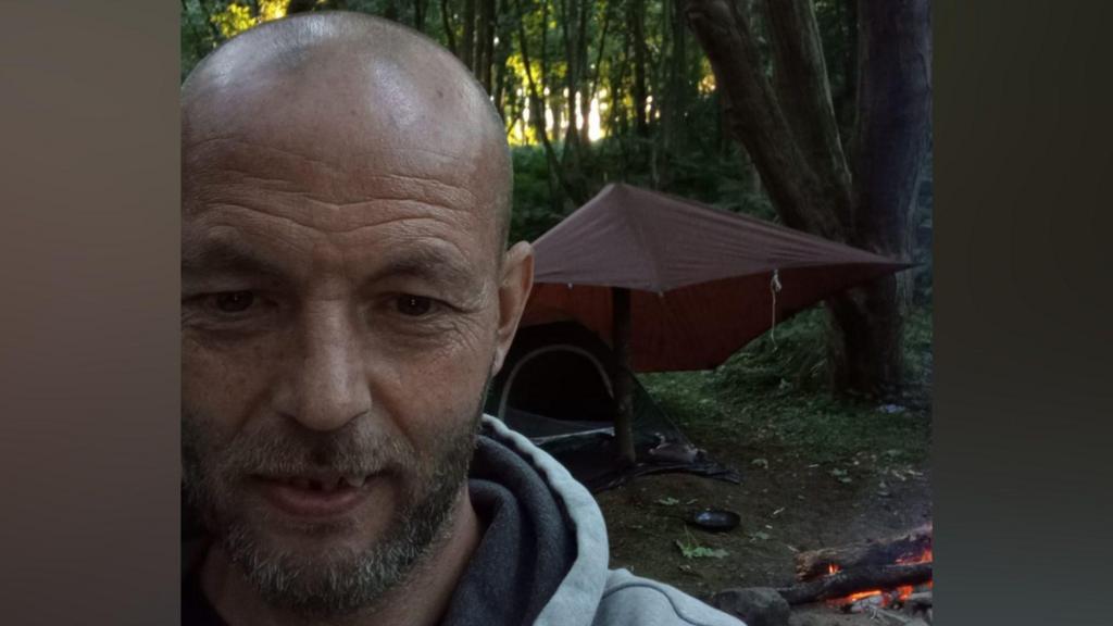 Veteran camps in woods for months waiting for home