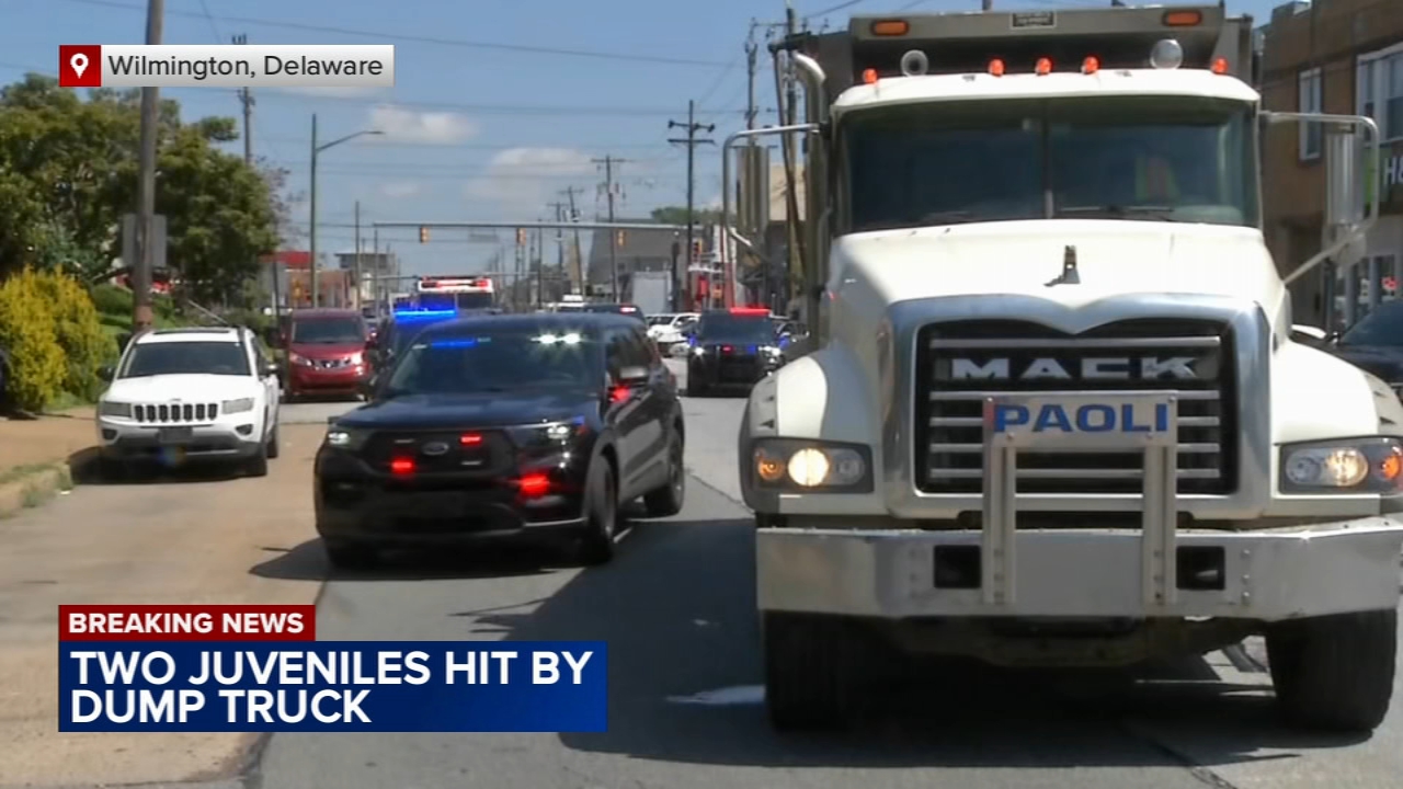 2 juveniles seriously injured after being hit by dump truck in Wilmington, Delaware