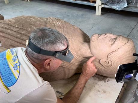 ‘We’re astounded and a bit perplexed by it’: colossal 2,500-year-old sculpture discovered at Unesco site in Turkey