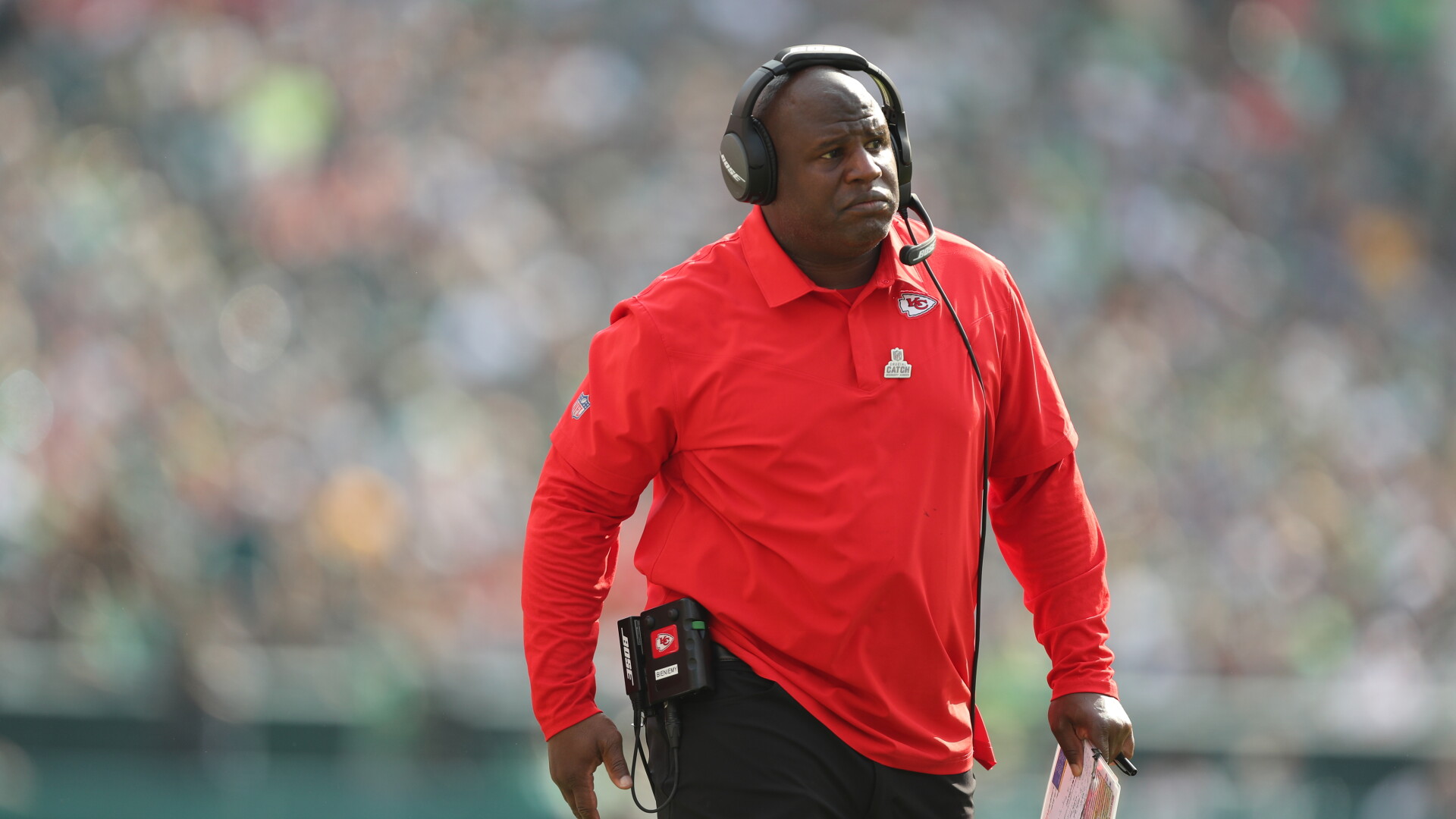 Eric Bieniemy is watching Chiefs practice live streams as Mia Bieniemy continues to recover