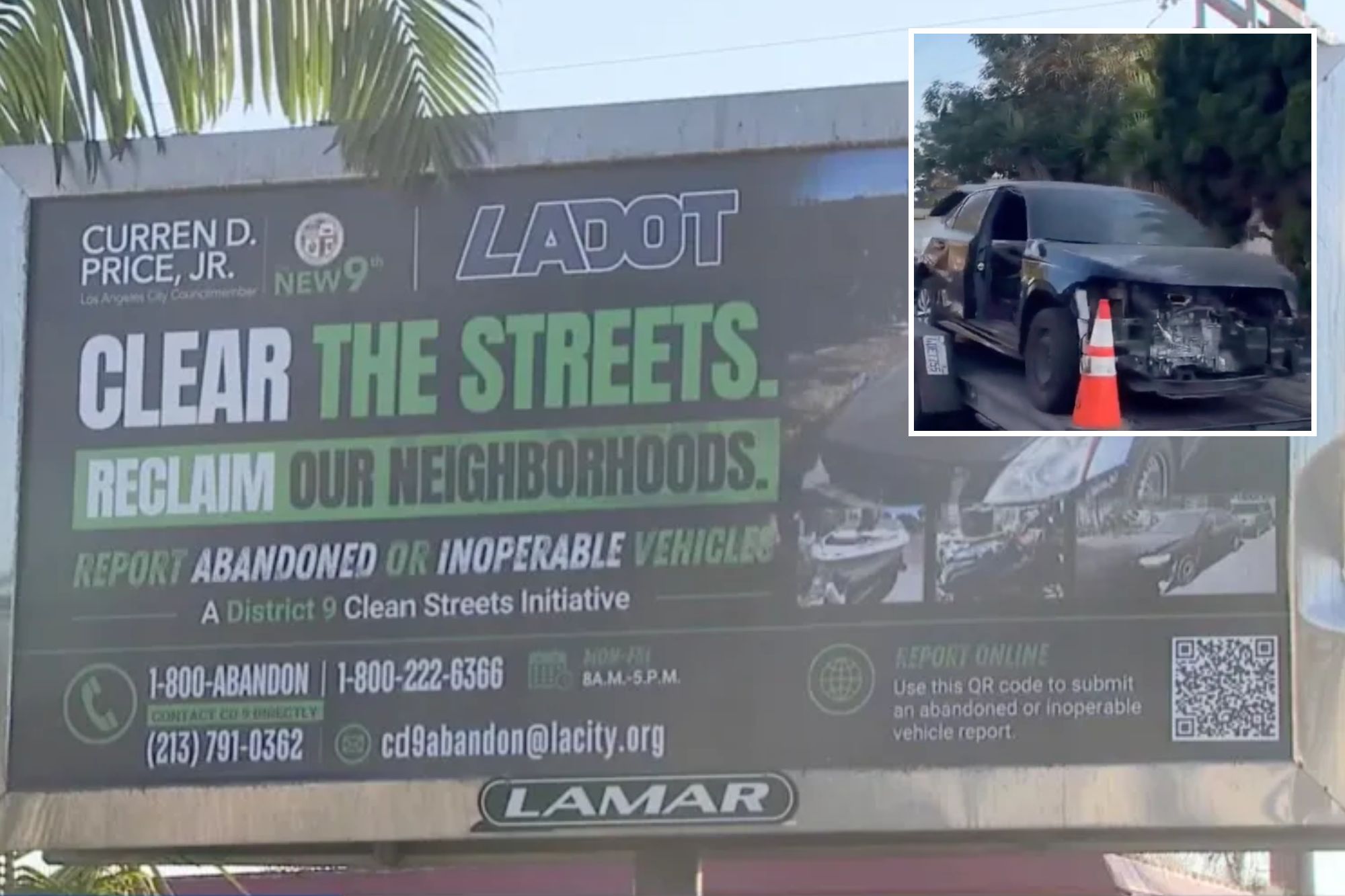 LA neighborhood launches drastic measure to clear streets of abandoned vehicles