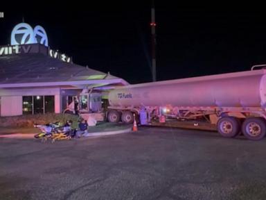 WATCH: Video shows fuel truck slam into ABC station in Texas