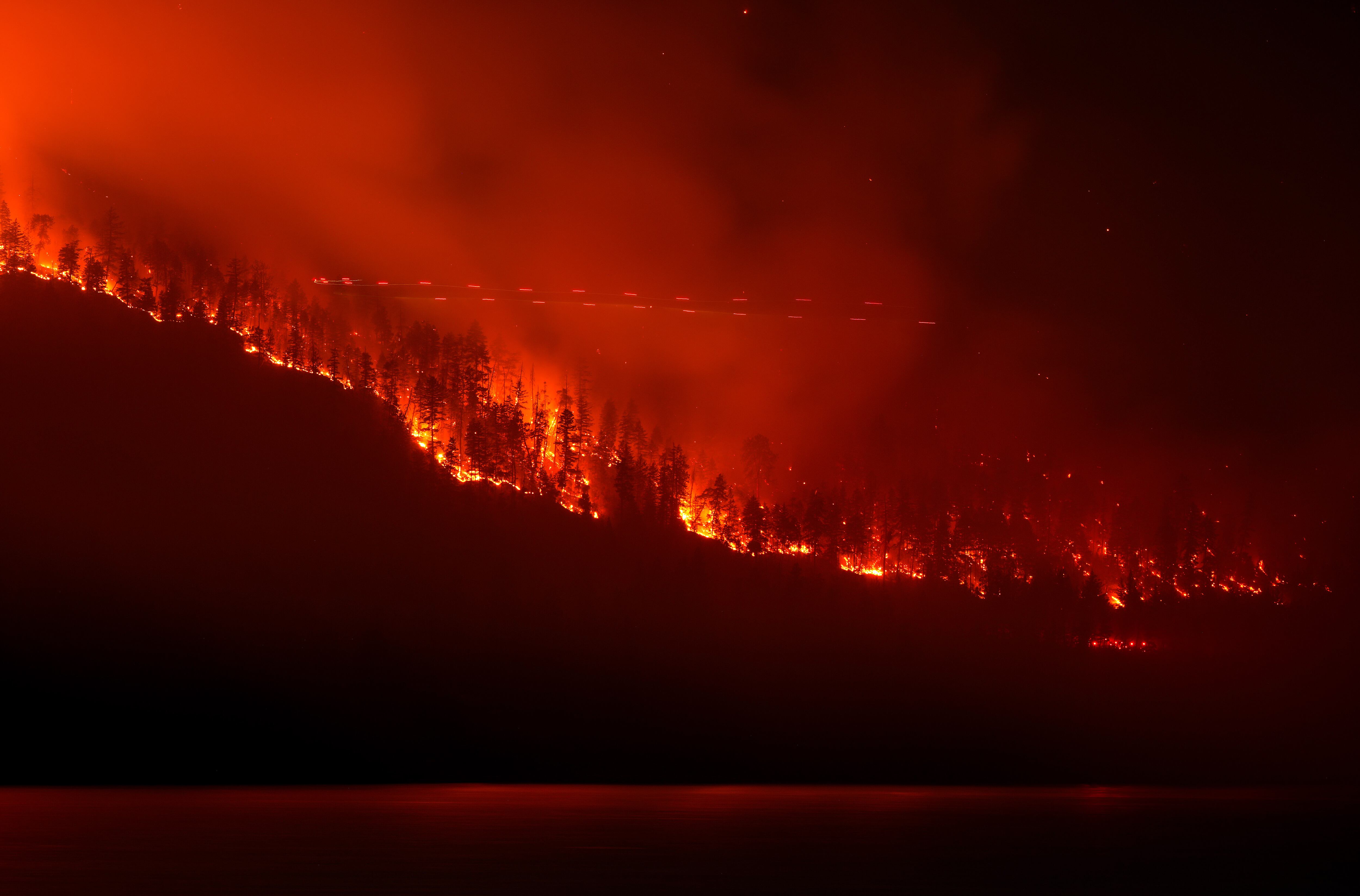 Evacuations under way as new Okanagan fire explodes in size