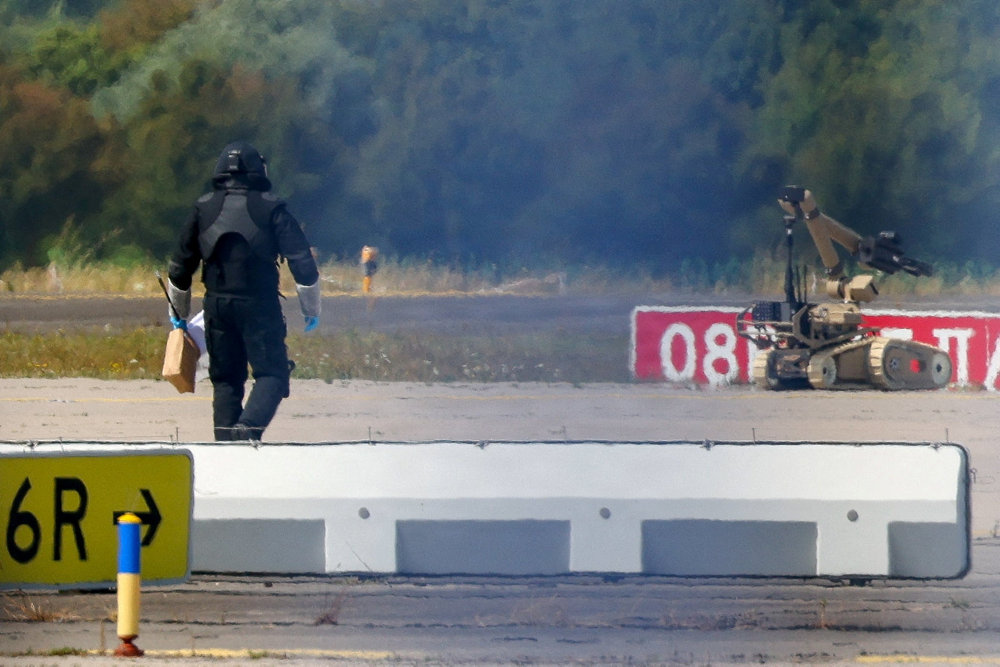 Russia denies role in explosive drone in Germany