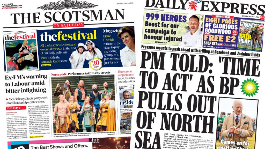 Scotland's papers: McLeish warning over Labour 'infighting' and North Sea drilling plea