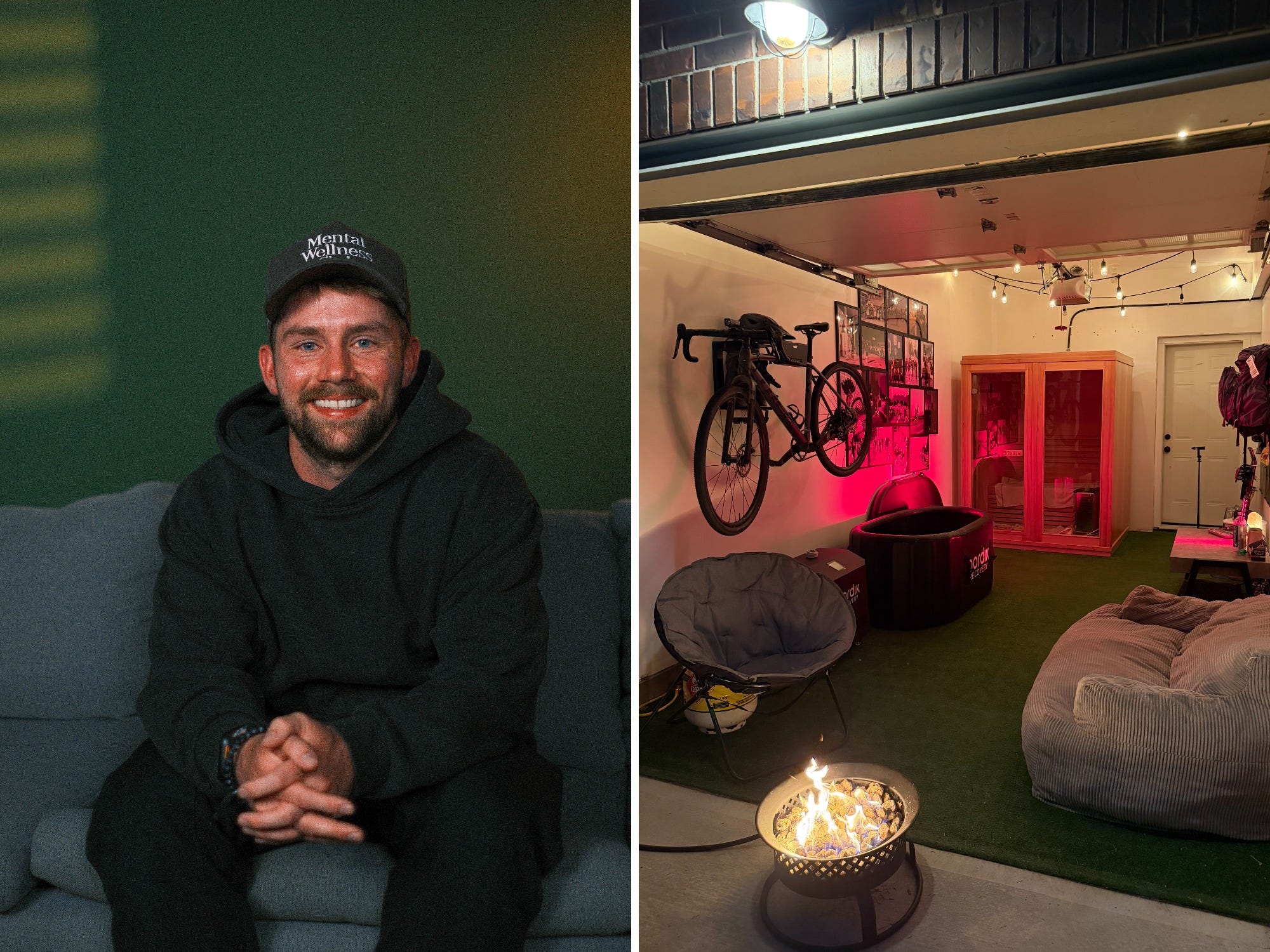 I turned my garage into a wellness hub for $10,000. Now my friends come over for the sauna and cold plunge, not drinks.