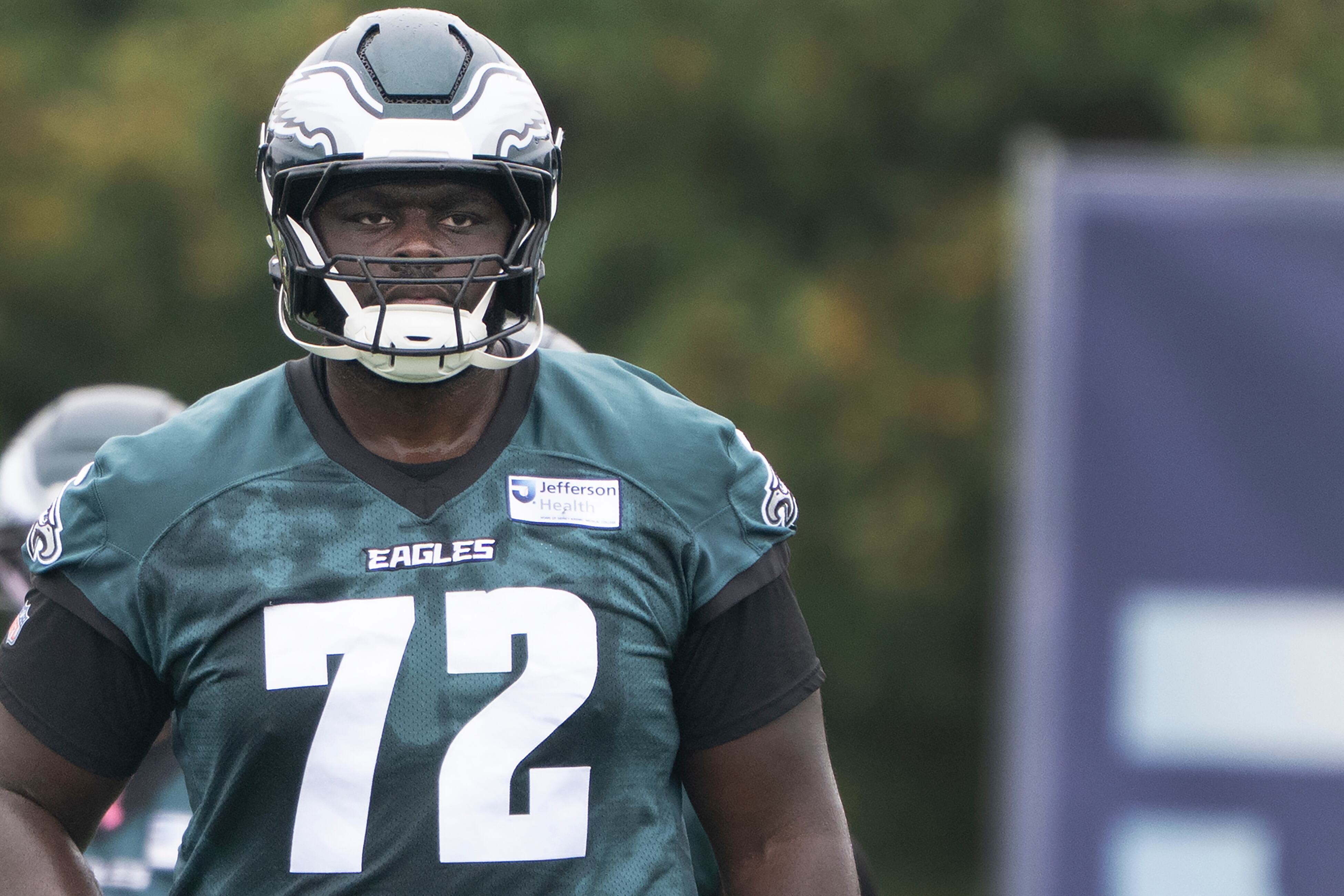 Eagles practice observations: Lane Johnson’s heir apparent; Jihaad Campbell pops; Moro Ojomo’s pressures