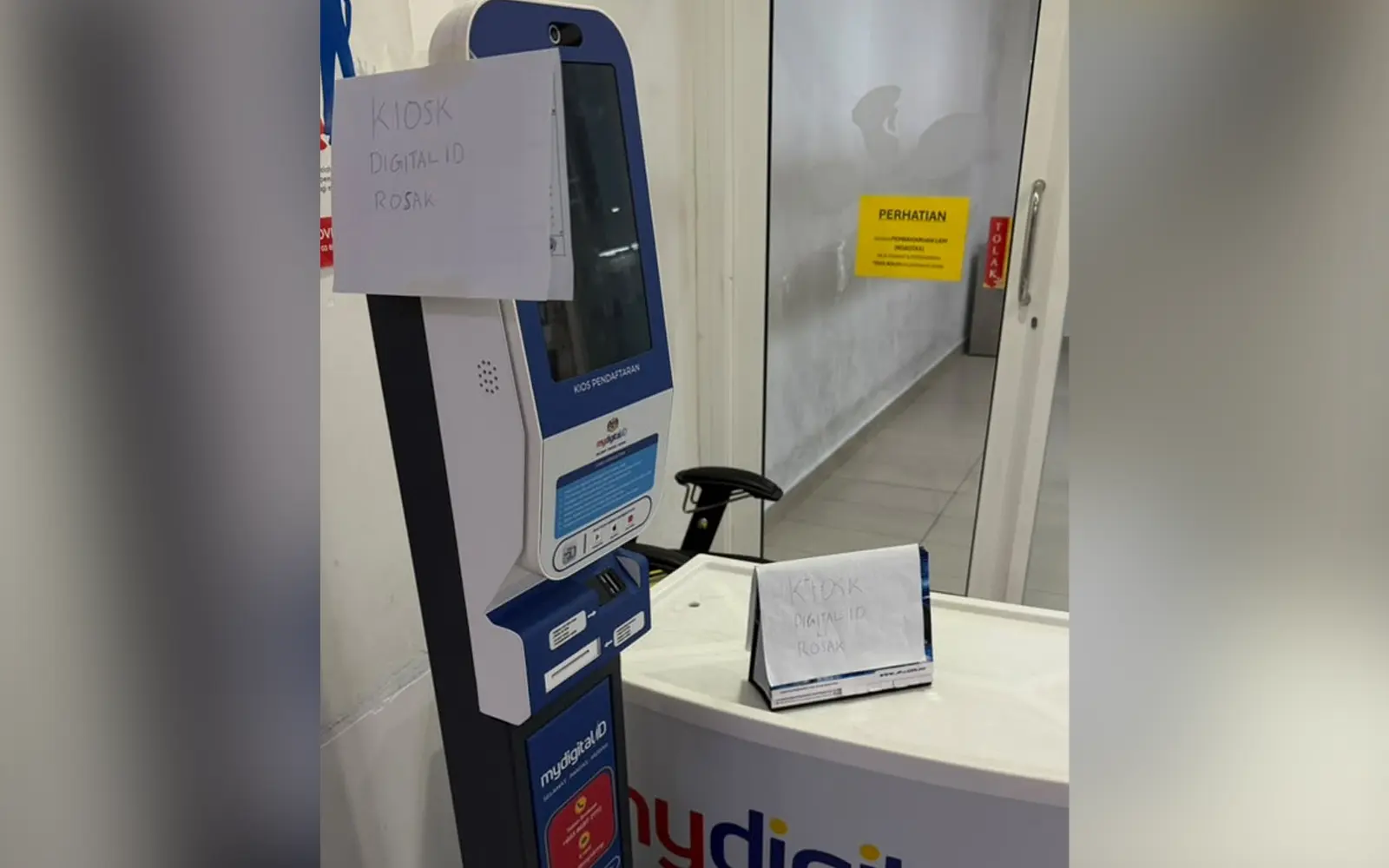 1 kios MyDigital ID rosak di UTC Selangor diperbaiki, boleh digunakan
