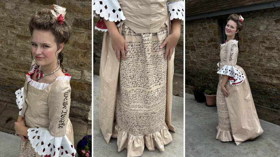 Photos: Teen wins scholarship for Constitution-inspired duct tape dress