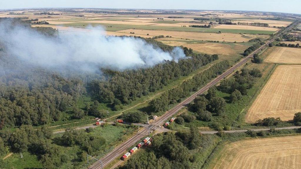 More than 80 tackle fire at peatland nature reserve