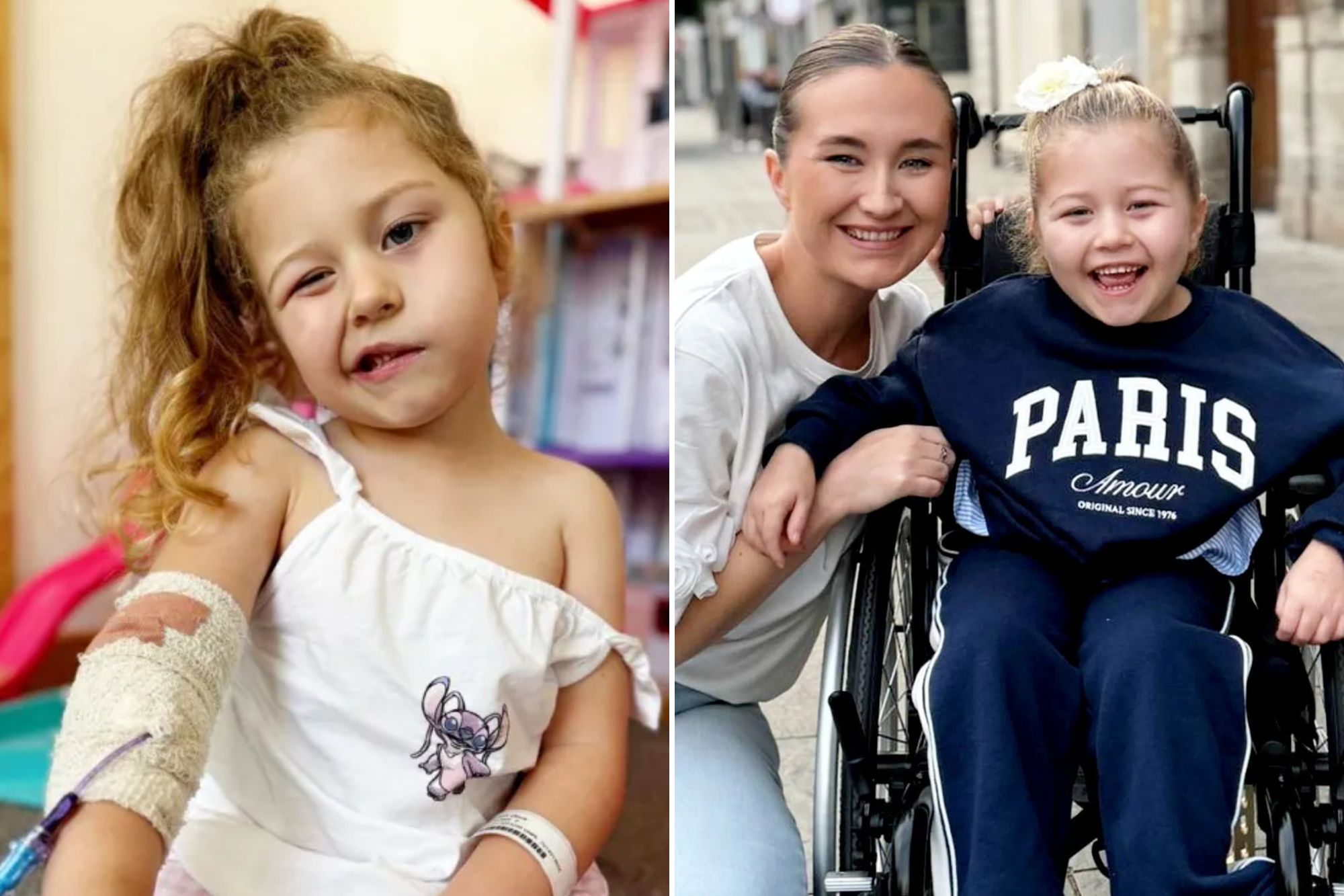 My little girl, 4, had chickenpox – six months later it triggered a stroke leaving her unable to eat or speak