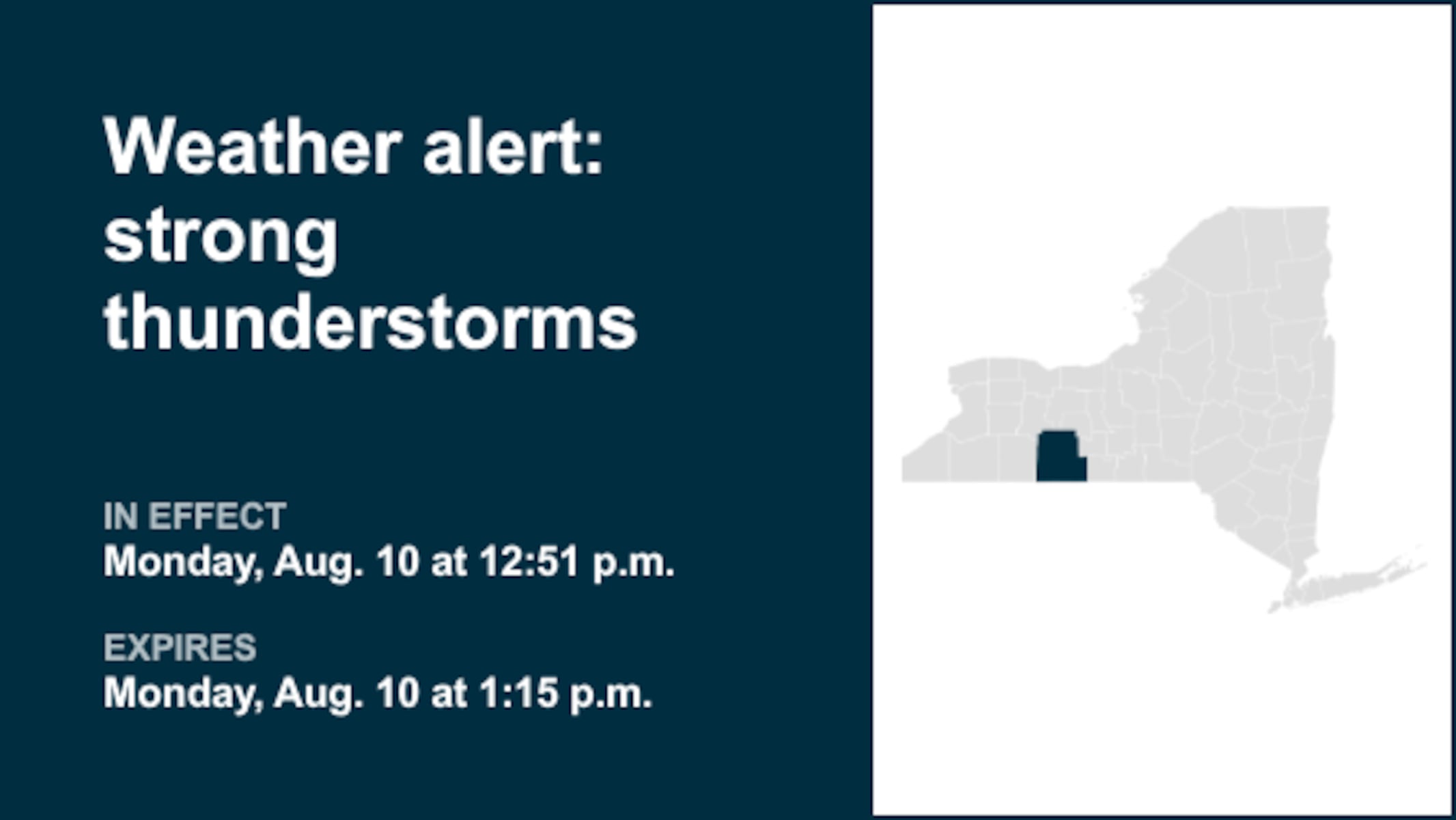 Weather alert for strong thunderstorms in Steuben County Monday afternoon — gusts to hit 40 mph