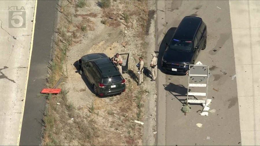 CHP pursuit ends in crash involving another vehicle on 5 Freeway