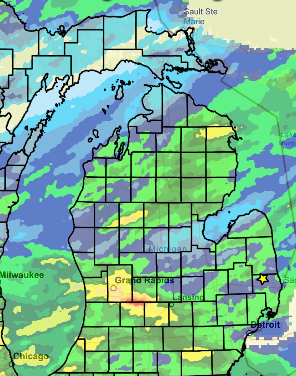 Michigan’s rainfall in the past week ranged from half-foot to almost nothing; see where your area stands