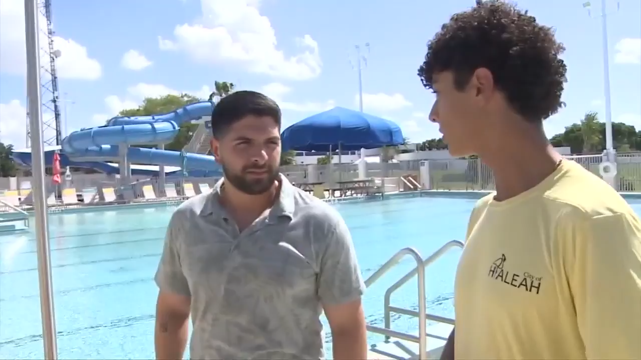 Lifeguards and Hialeah resident honored for saving elderly man experiencing medical emergency at pool