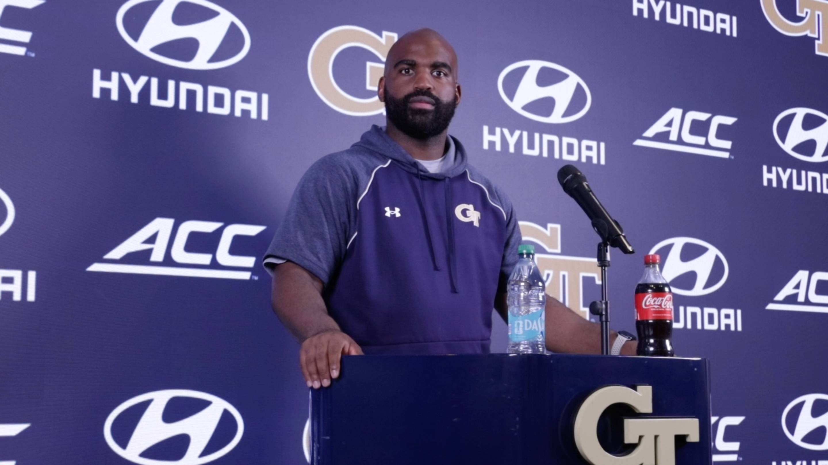Everything From Defensive Ends Coach Kyle Pope After Monday's Fall Camp Practice
