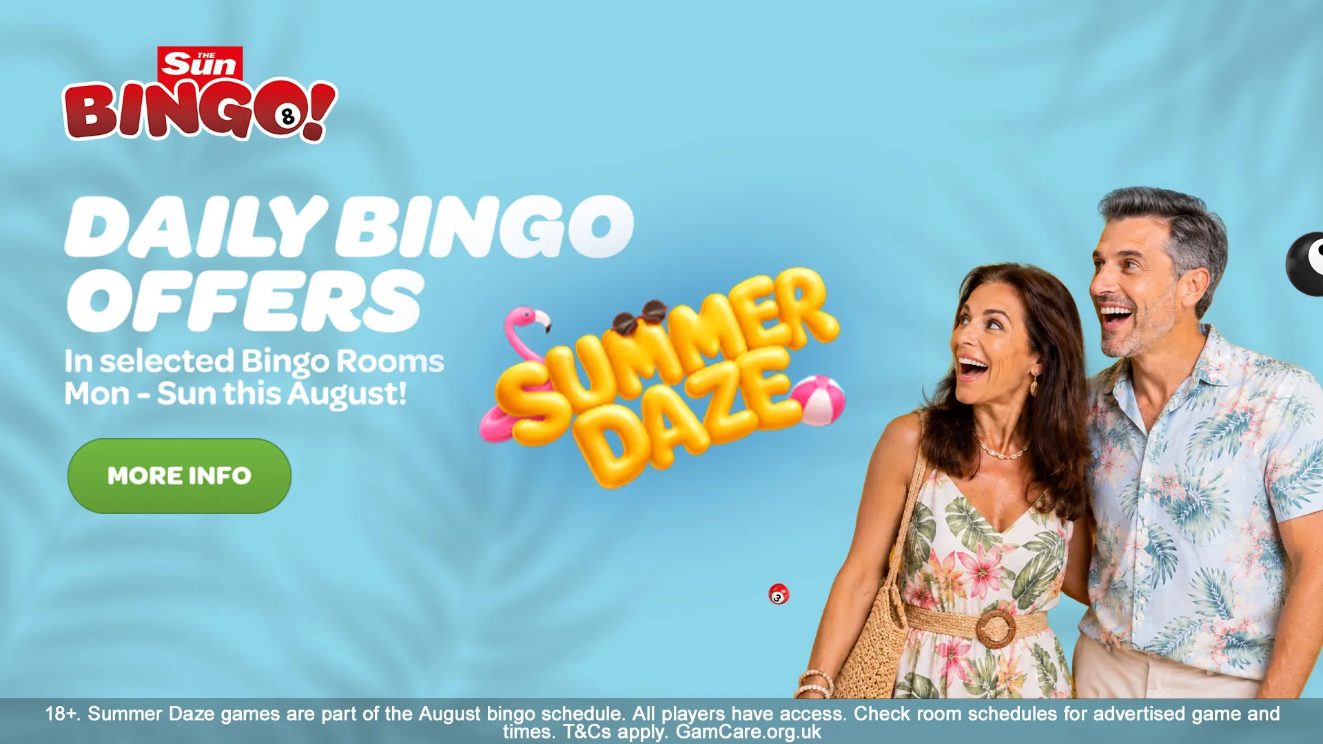 Get fantastic offers every day of the week this August on Sun Bingo