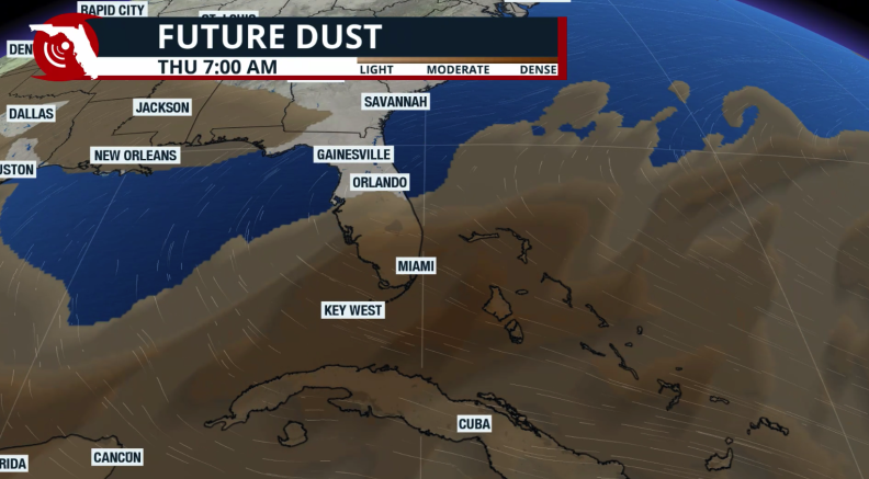 Lower storm chances across Florida as Saharan dust arrives, scorching temperatures