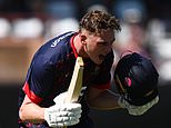 Like father, like son! Freddie Flintoff's 18-year-old son, Rocky, blazes stunning maiden hundred for Lancashire in just 65 balls