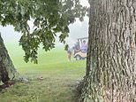 Golfer inadvertently films himself being struck by lightning on course during storm