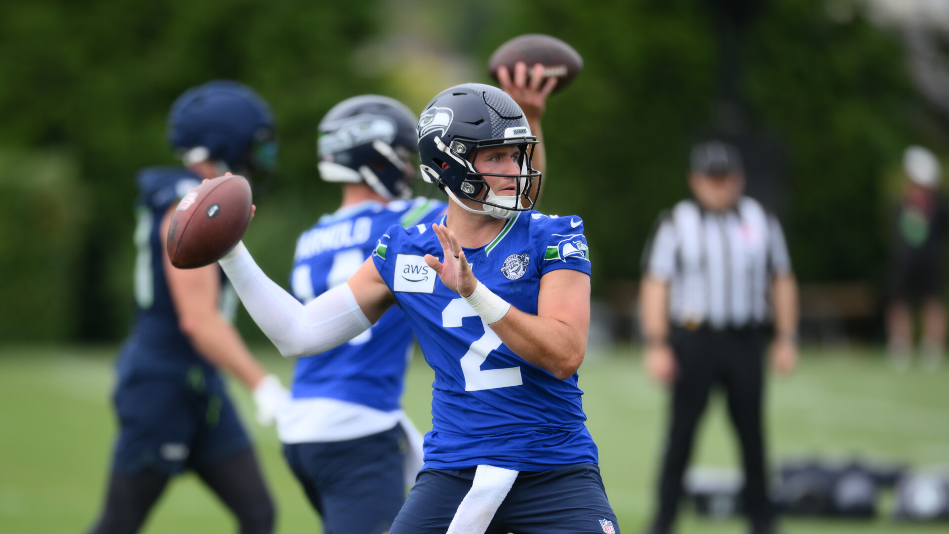 Mike Macdonald may take a "different approach" to quarterback reps in the preseason