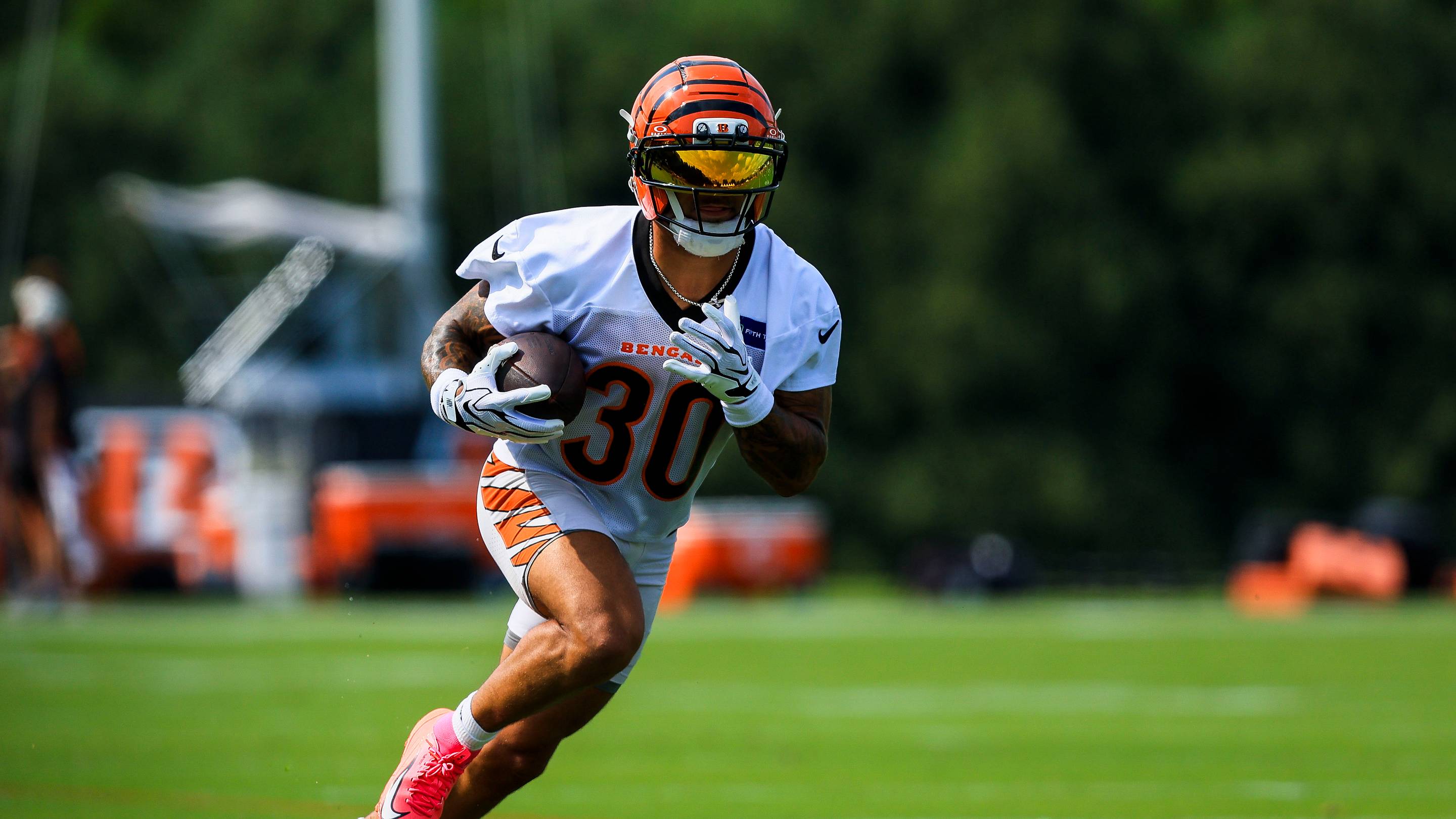 Chase Brown Showers Bengals' Defense with Praise During Training Camp Interview