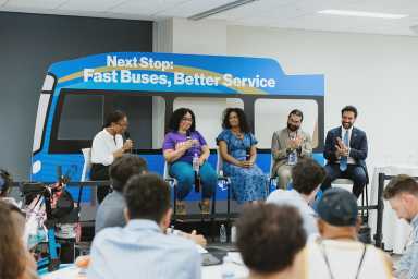 Central Brooklyn riders weigh-in on sweeping city and state plan to speed up buses at Mamdani town hall