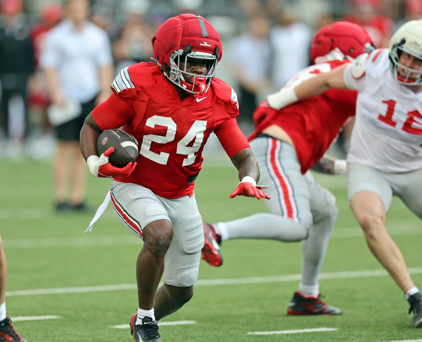 Ja'Kobi Jackson and Stanley Jackson Jr. are officially Buckeyes — black stripes removed after camp practice