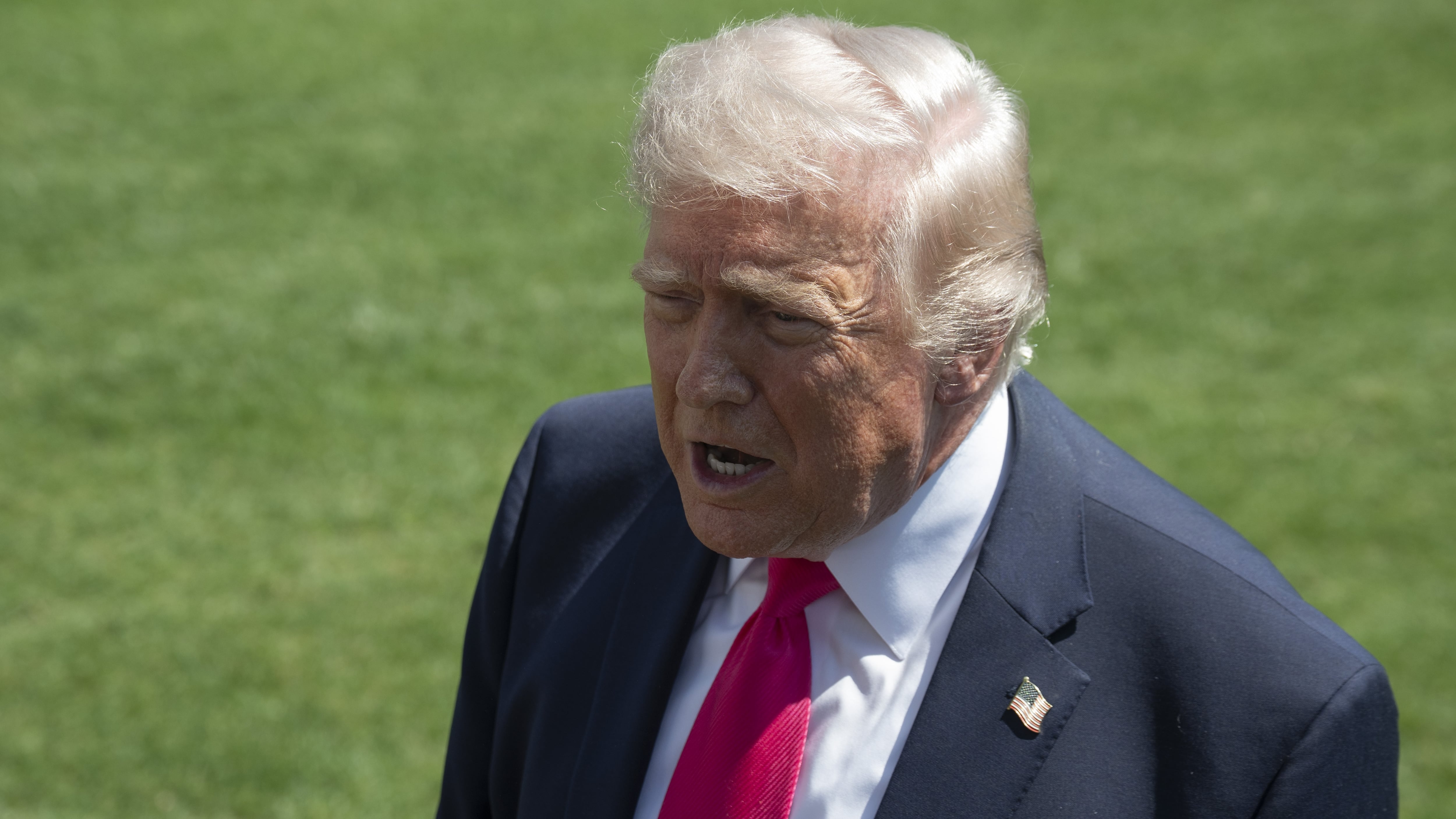 Trump Defends D.C. Grass Project in Late-Night Interview
