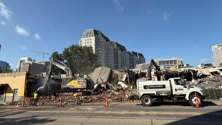 Demolition begins for billion-dollar Uptown tower that could host Morgan Stanley office hub