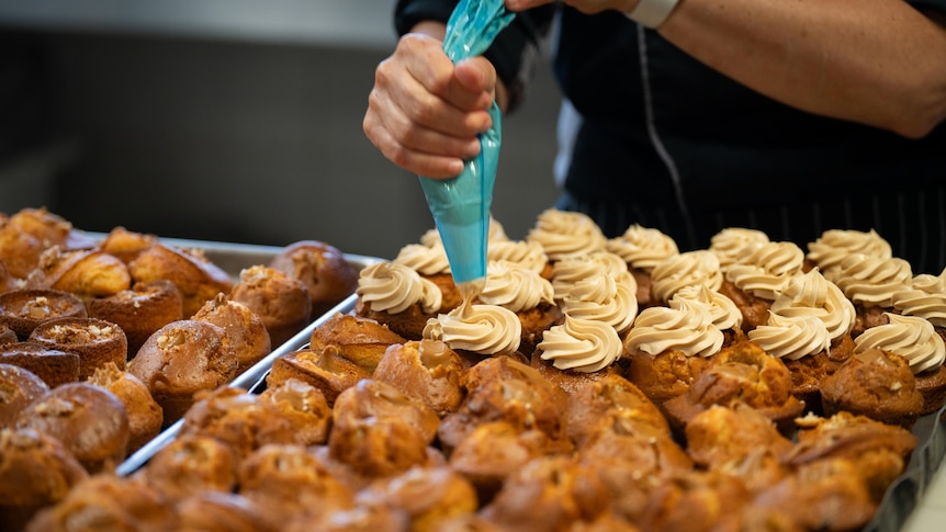 Peaking inside the industrial kitchens cooking 80,000 meals for the troops