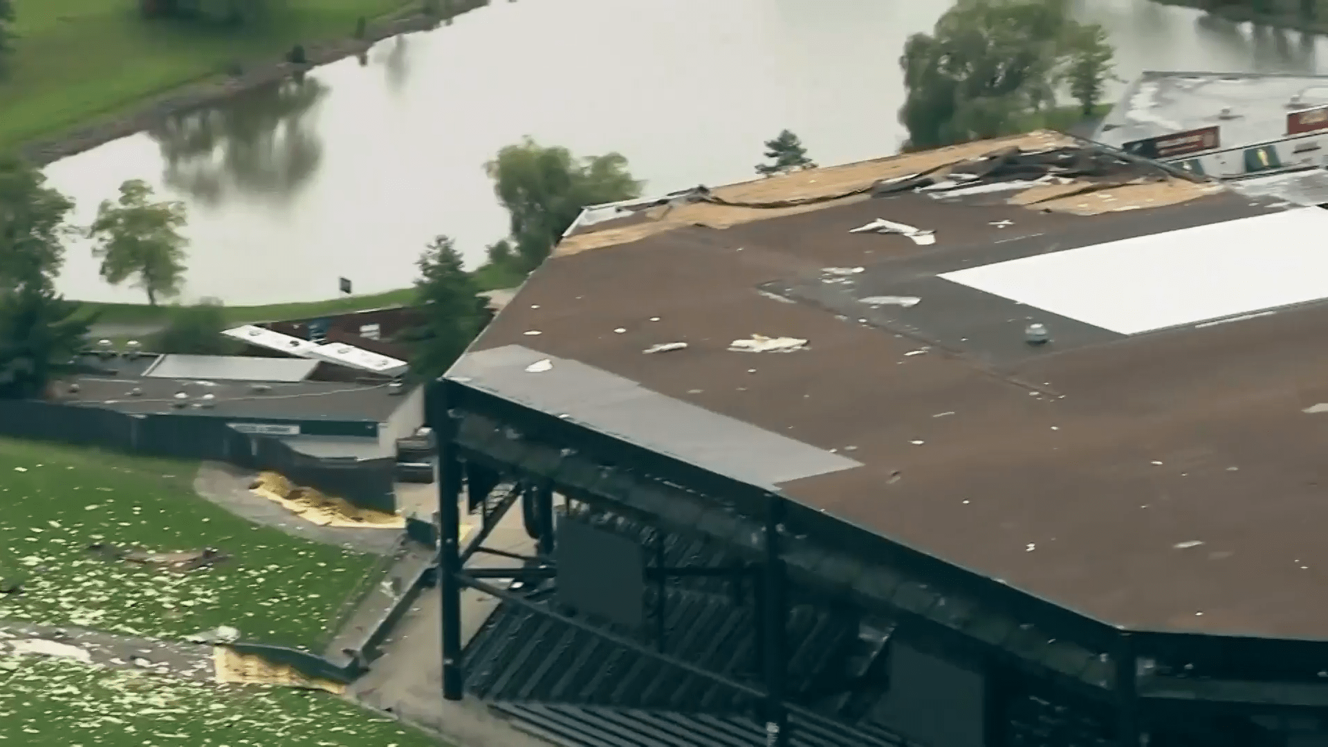 Popular suburban amphitheater damaged by fierce storms