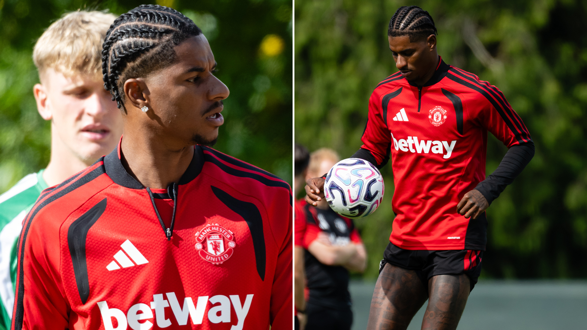 Marcus Rashford trains with Man Utd for first time in 19 months as England star makes transfer decision