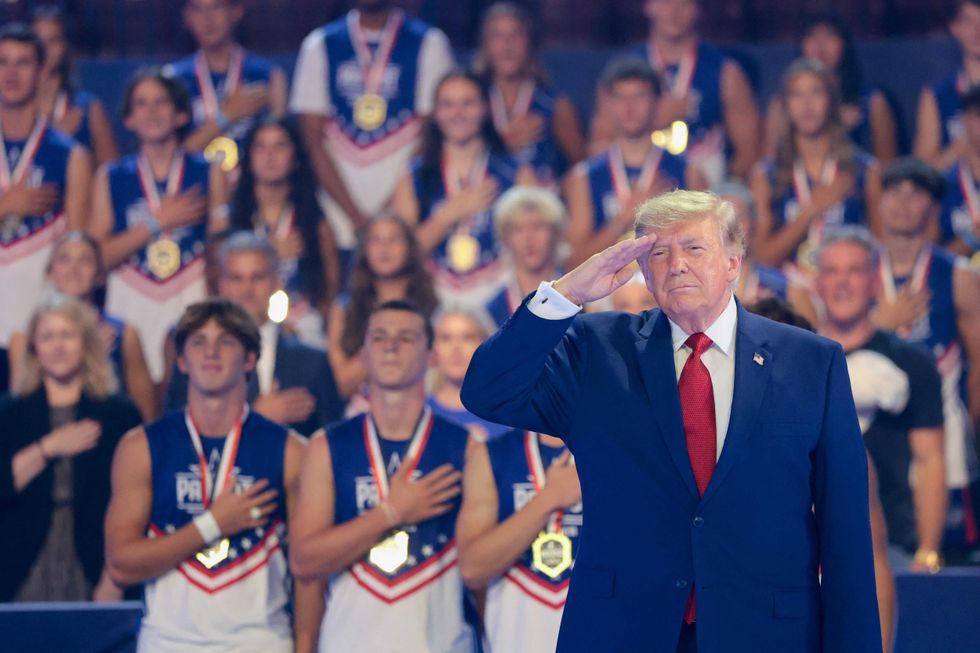 Bootlicking host fawns over Trump as he rambles about football
