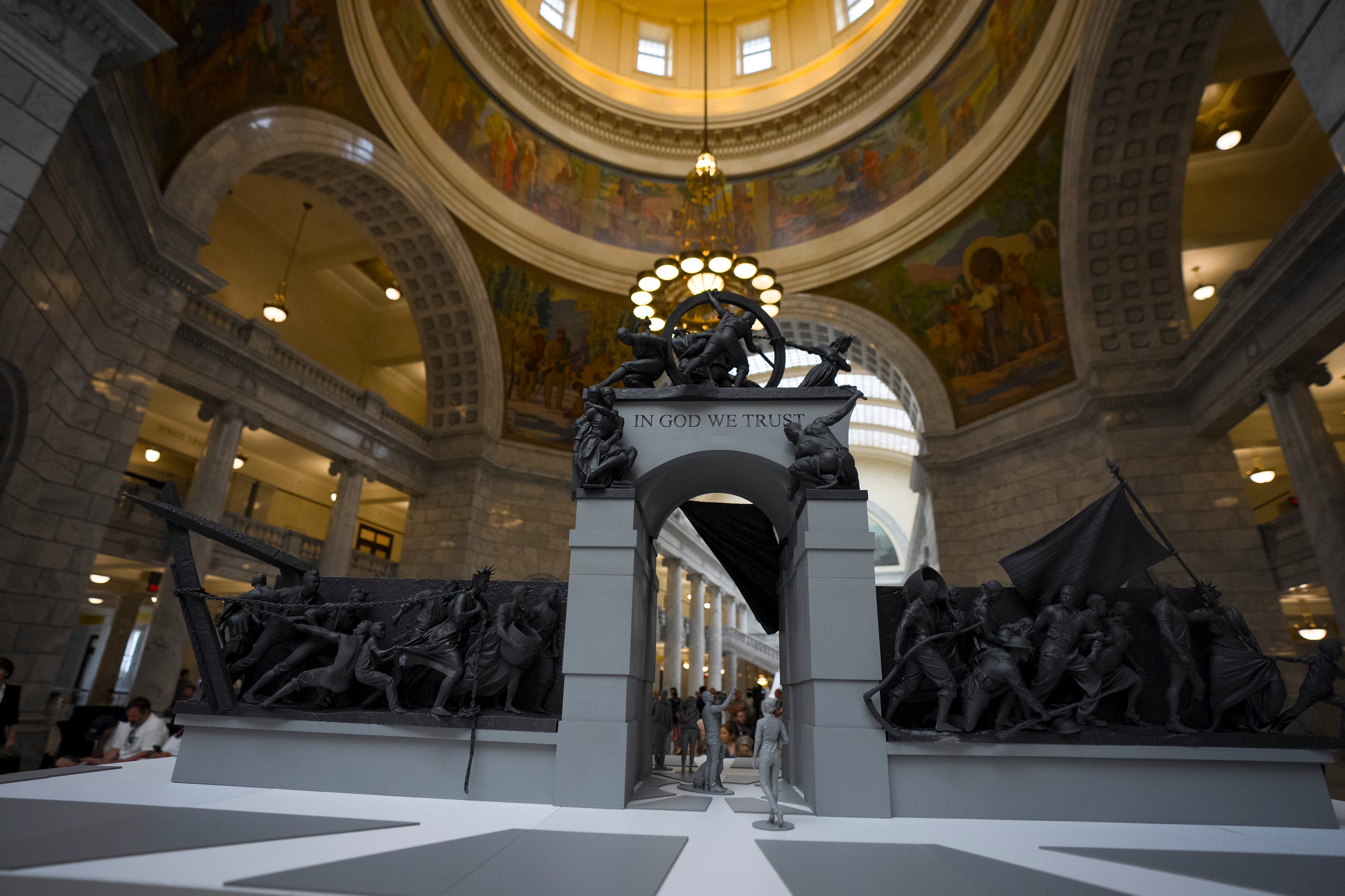 After a Utah neighborhood fought his ‘Grand Liberty Arch,’ here’s where the artist says he’ll build it instead