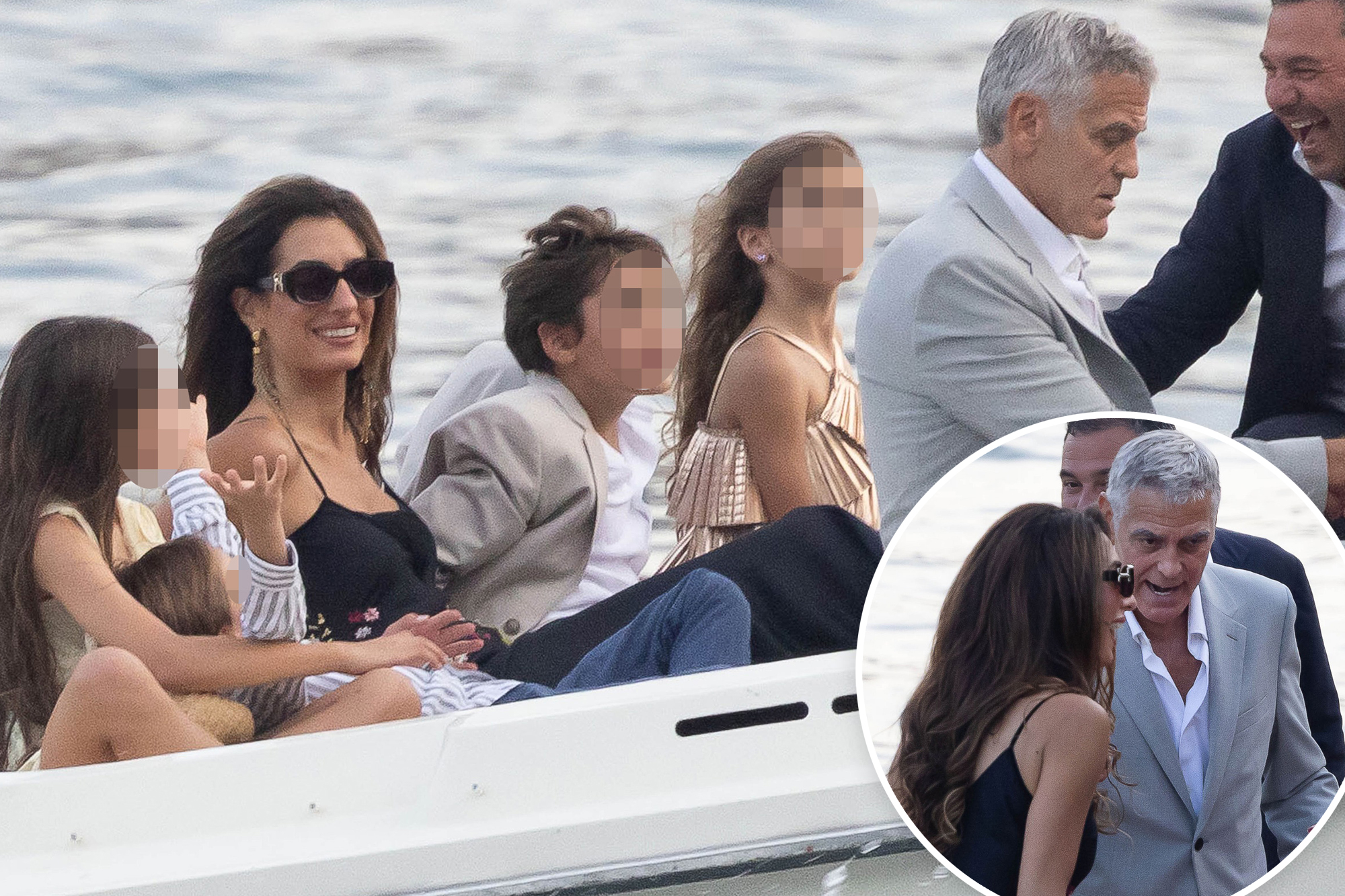 George and Amal Clooney step out with rarely seen twins, Ella and Alexander, at charity event