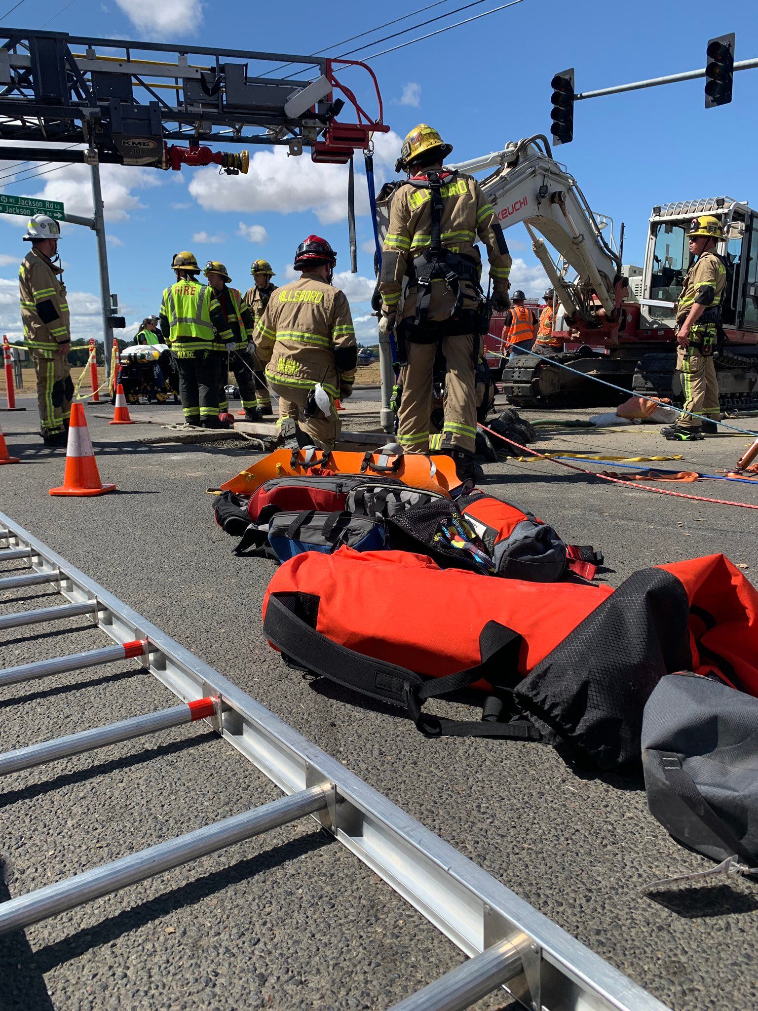 Worker seriously hurt after falling into trench in Hillsboro