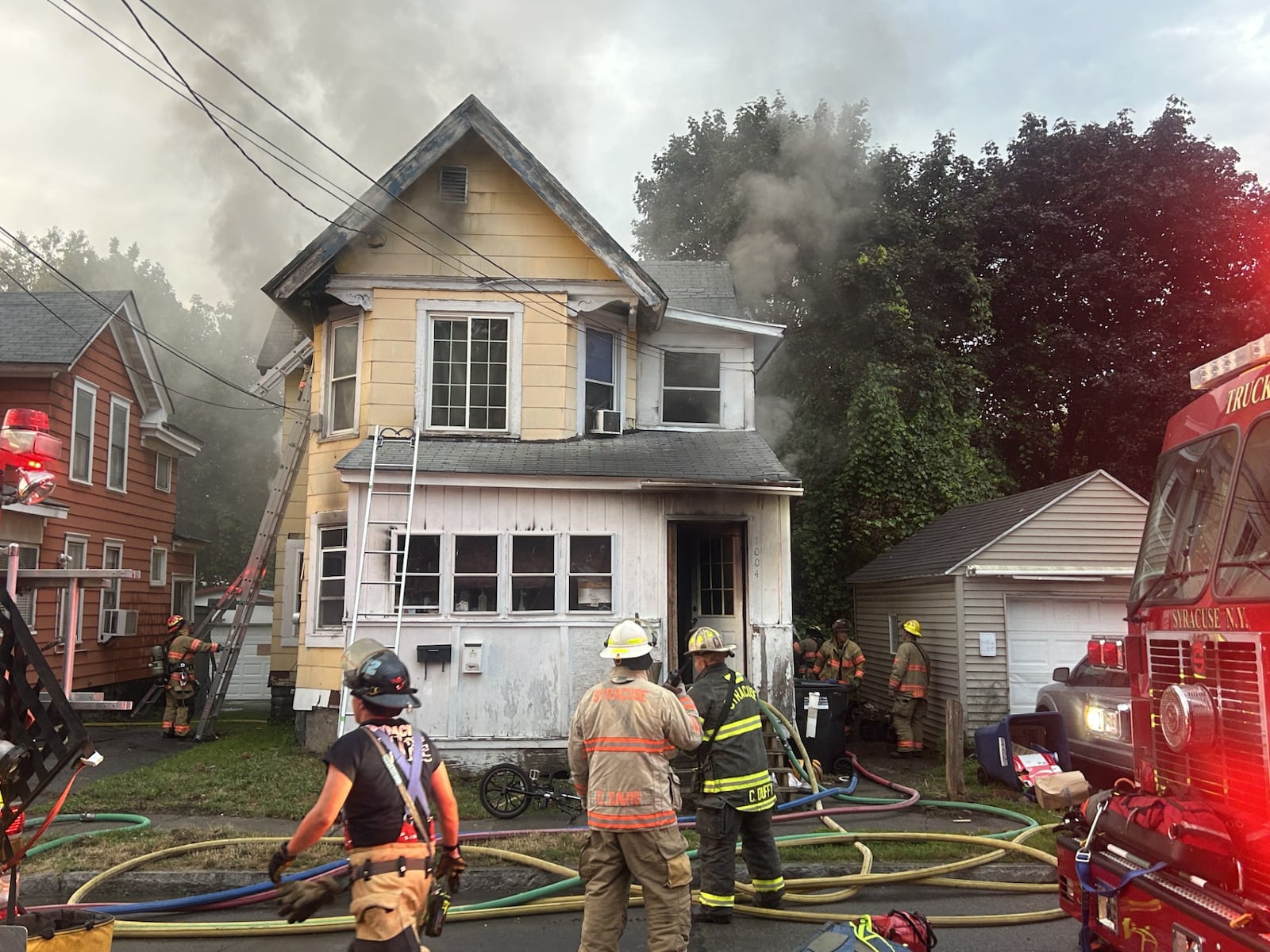 Eight people displaced by house fire on West Side of Syracuse