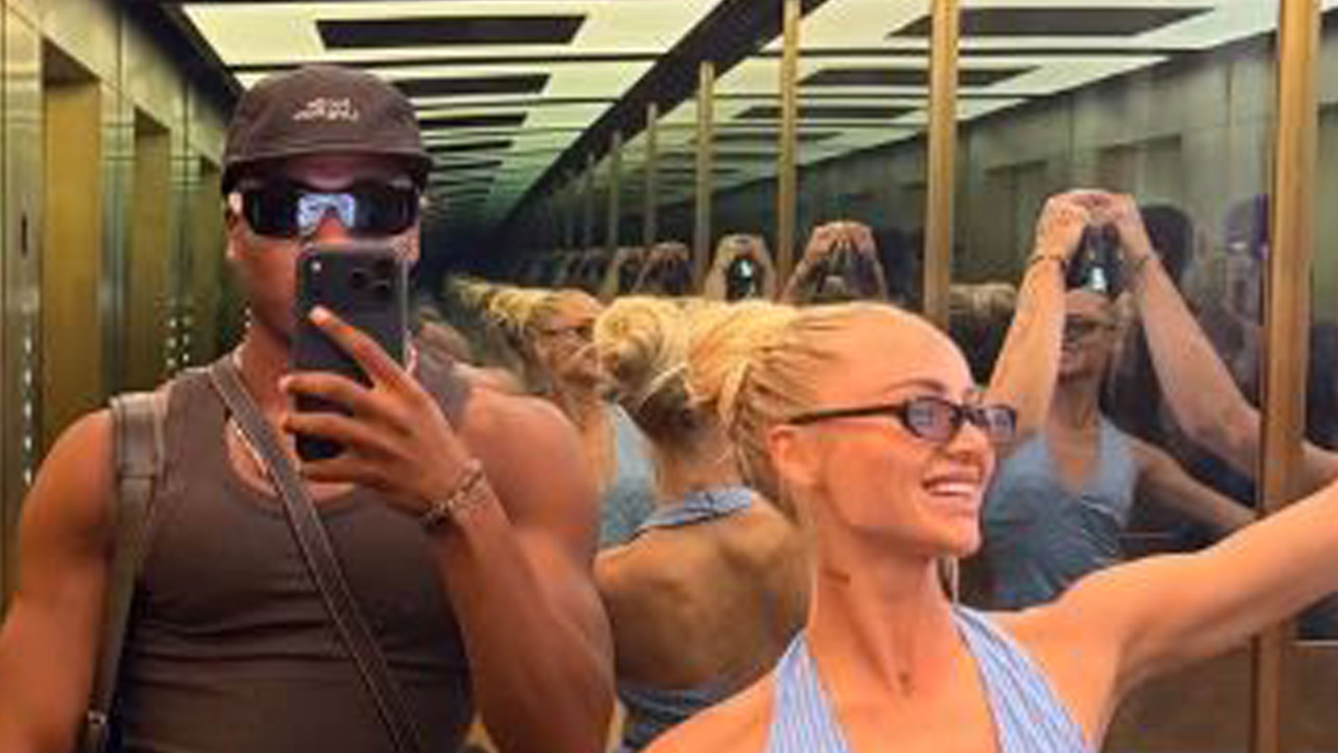 Alisha Lehmann wears black bikini on beach trip with Love Island star fiance as he gets over non-league red card