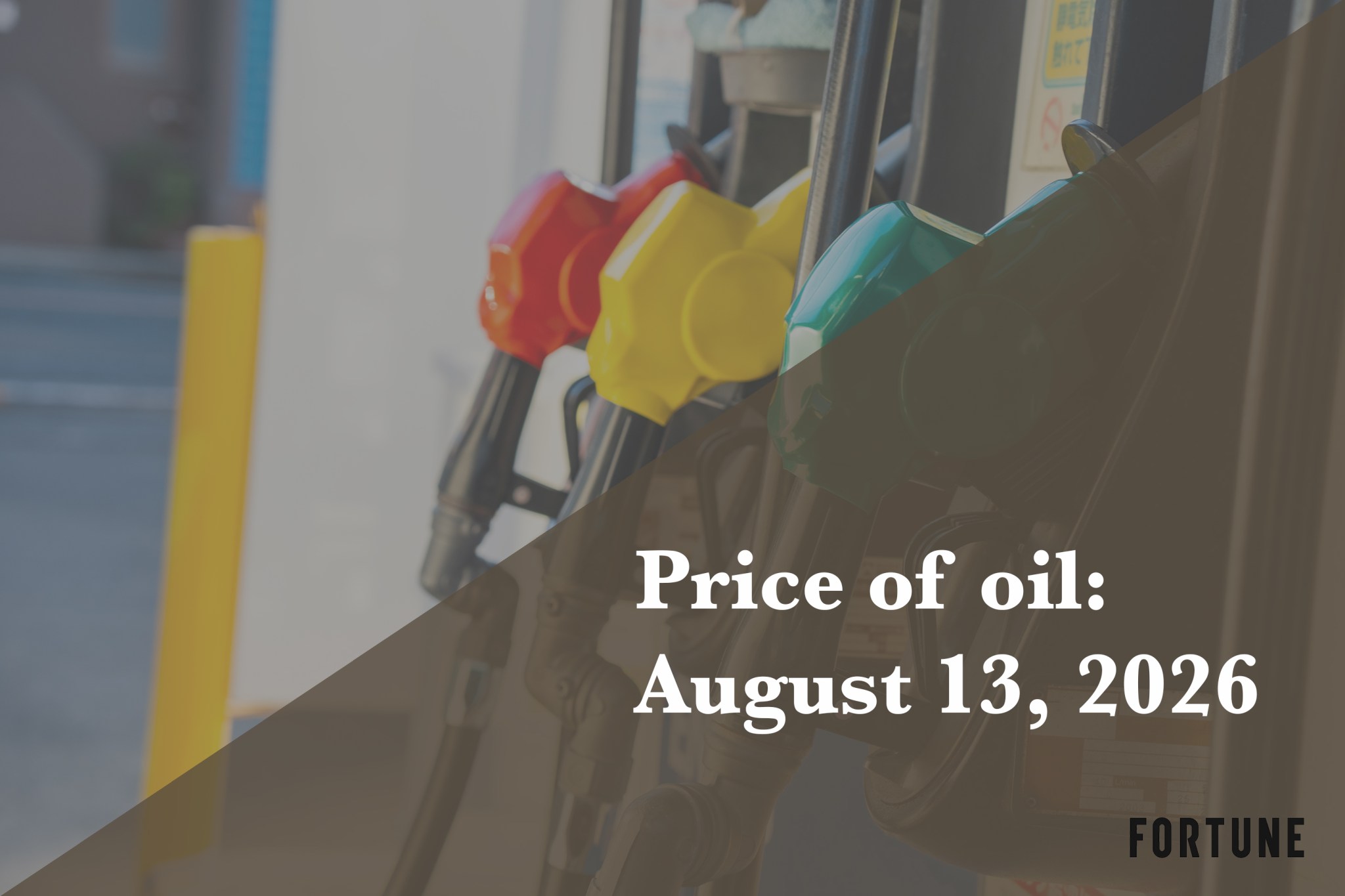 Current price of oil as of August 13, 2026