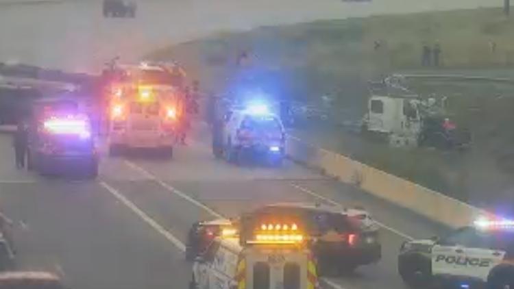 Eastbound C-470 closed after semi-truck crash near Interstate 70