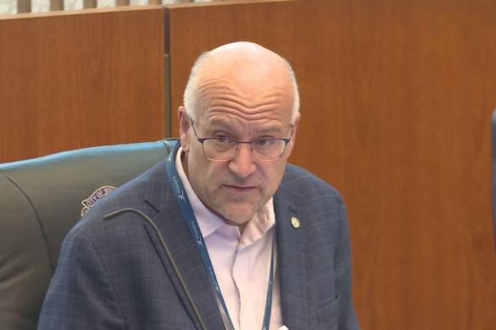 Russ Wyatt attends committee at Winnipeg City Hall after sexual assault charge