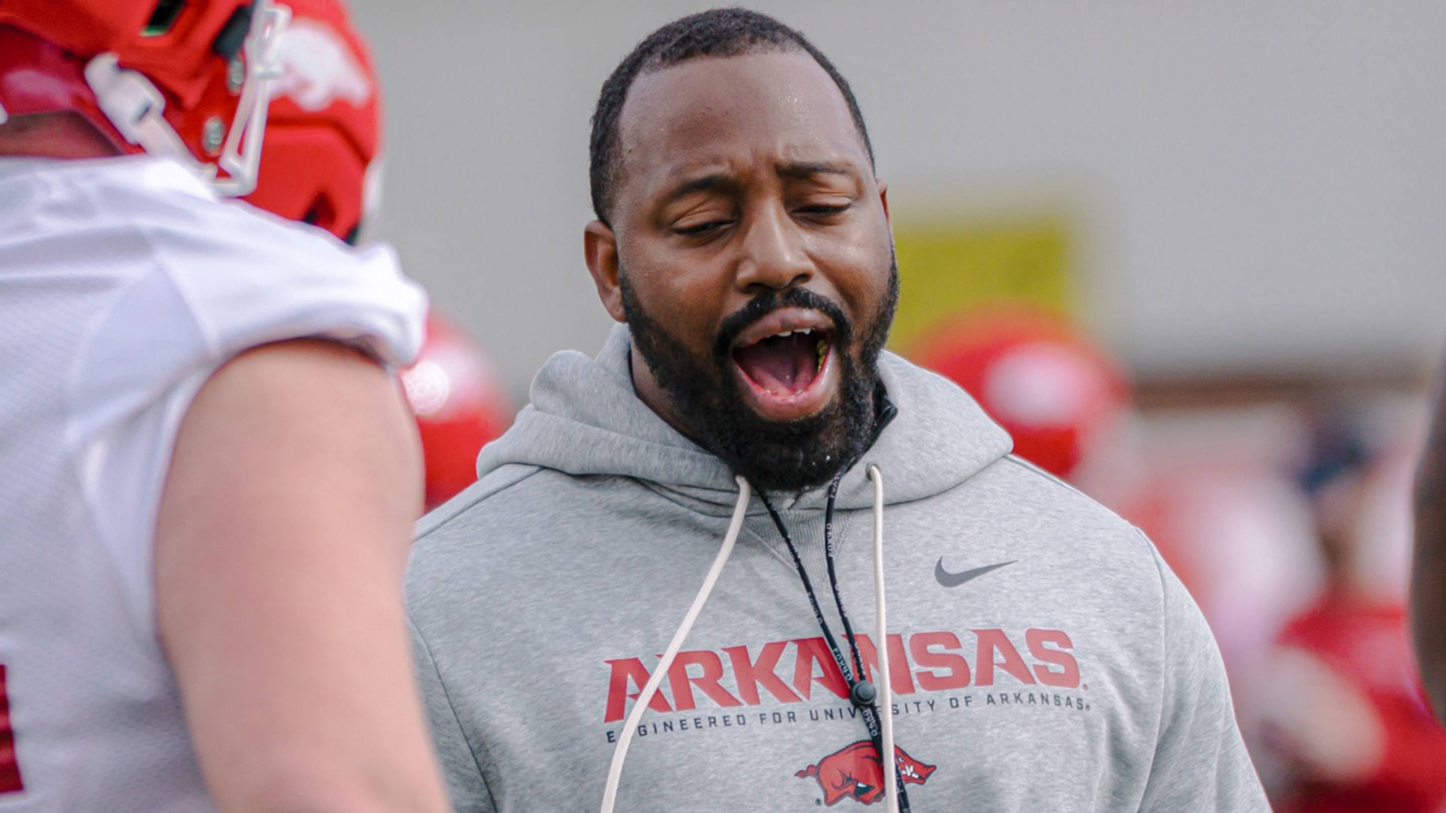Three Razorbacks Give DL Coach Kynjee' Cotton Familiar Pieces to Work With