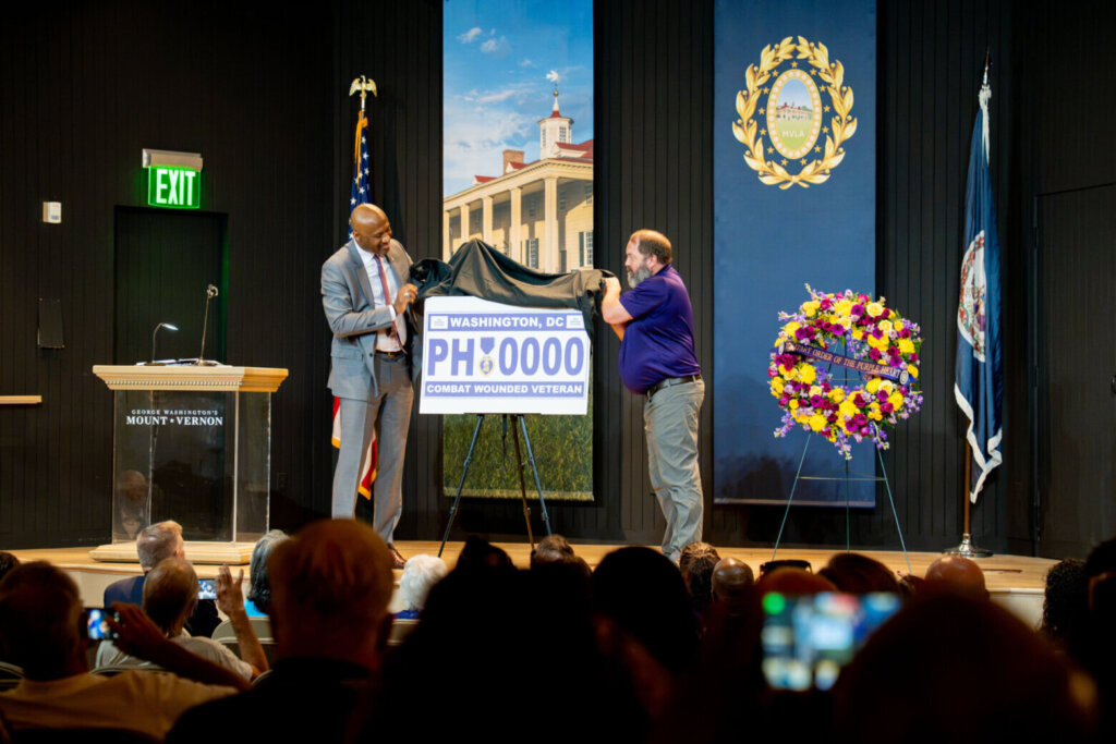 DC unveils new Purple Heart license plate for combat-wounded veterans