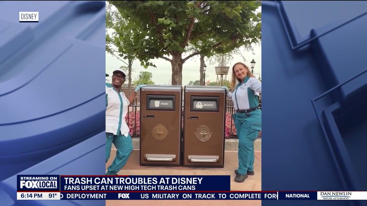 Fans upset over new trash cans at Disney World