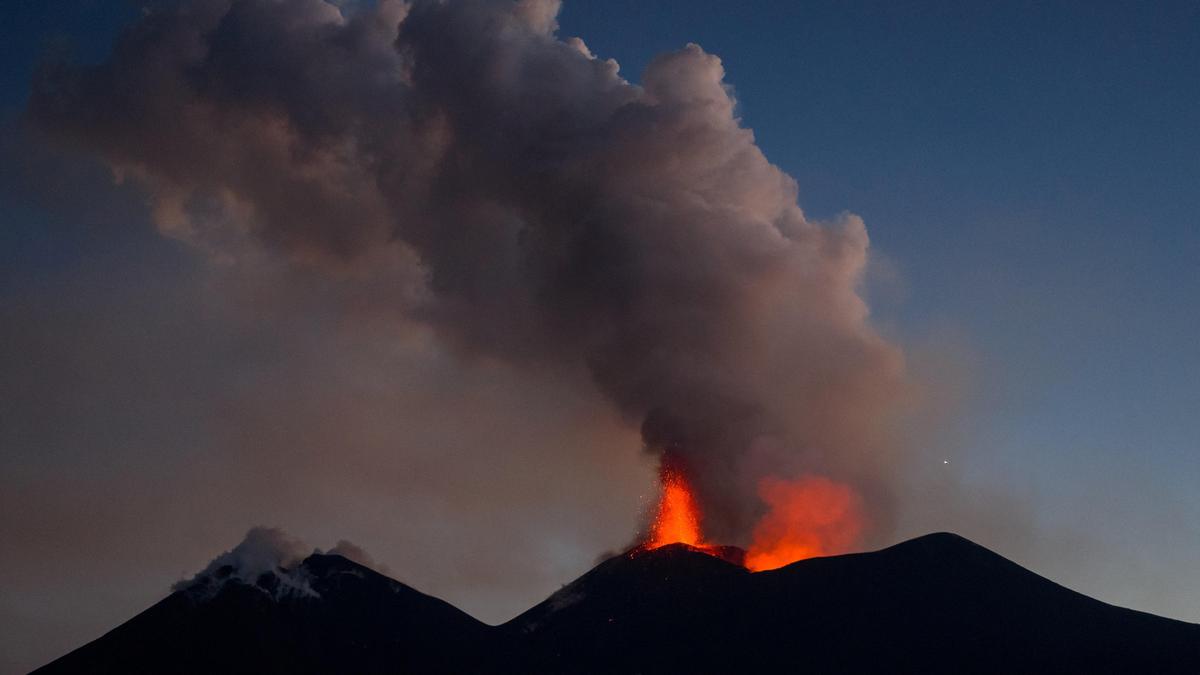 Drone footage shows volcanic activity on Italy’s Mount Etna